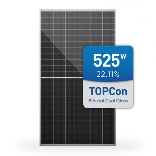 TOPCon Bifacial Dual Glass Solar Module 525W