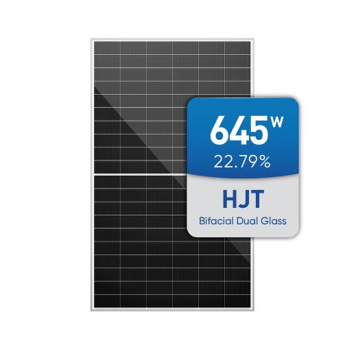 EVO 6N Bifacial HJT Half Cell Double-glass Solar Module 645W 640W 635W 630W 625W