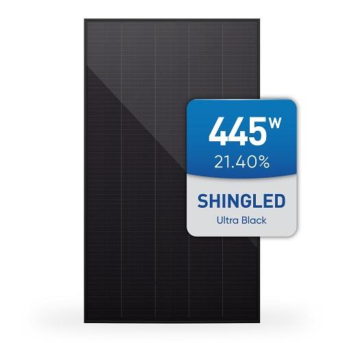 shingled solar panels full black