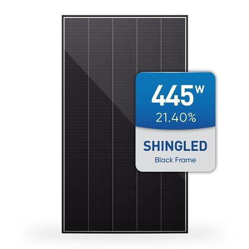 shingled solar panels black frame