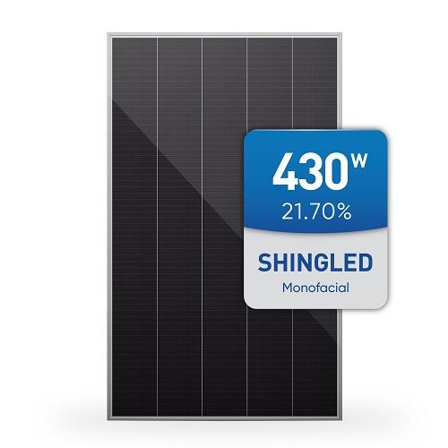 shingled solar panels silver frame