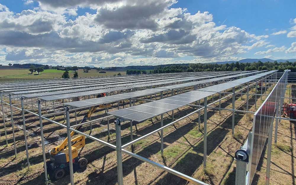Solar Tracking Plant Powered by Dual Glass Bifacial Solar PV Module